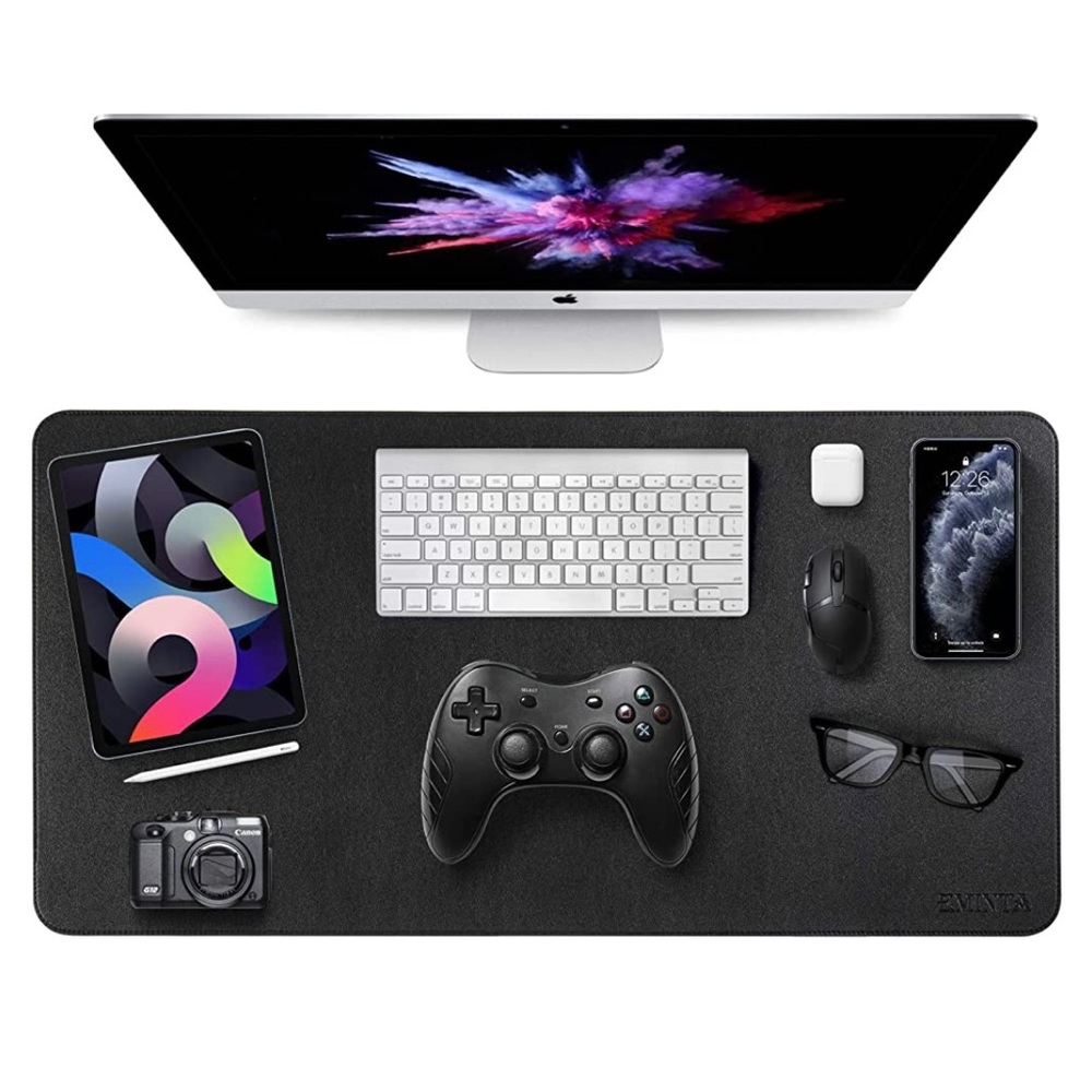 NEW - EMINTA Dual Sided Desk Pad, (Classical Black, 31.5" x 15.7")